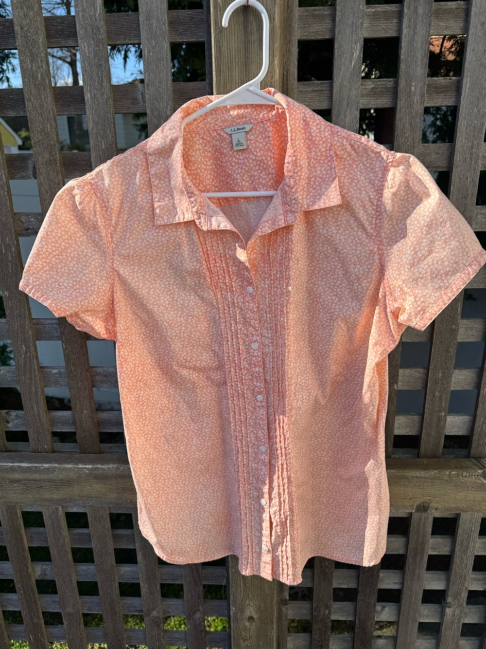 Women’s LL Bean puffed sleeve cotton blouse